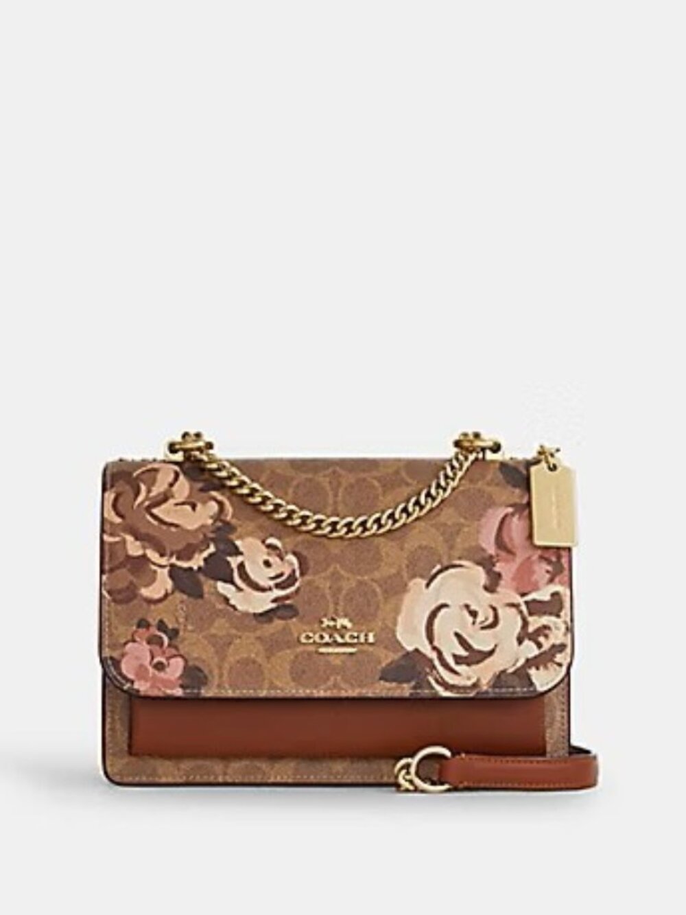 NWT Coach Klare Crossbody Bag In Signature Canvas With Rose Print (CY814)